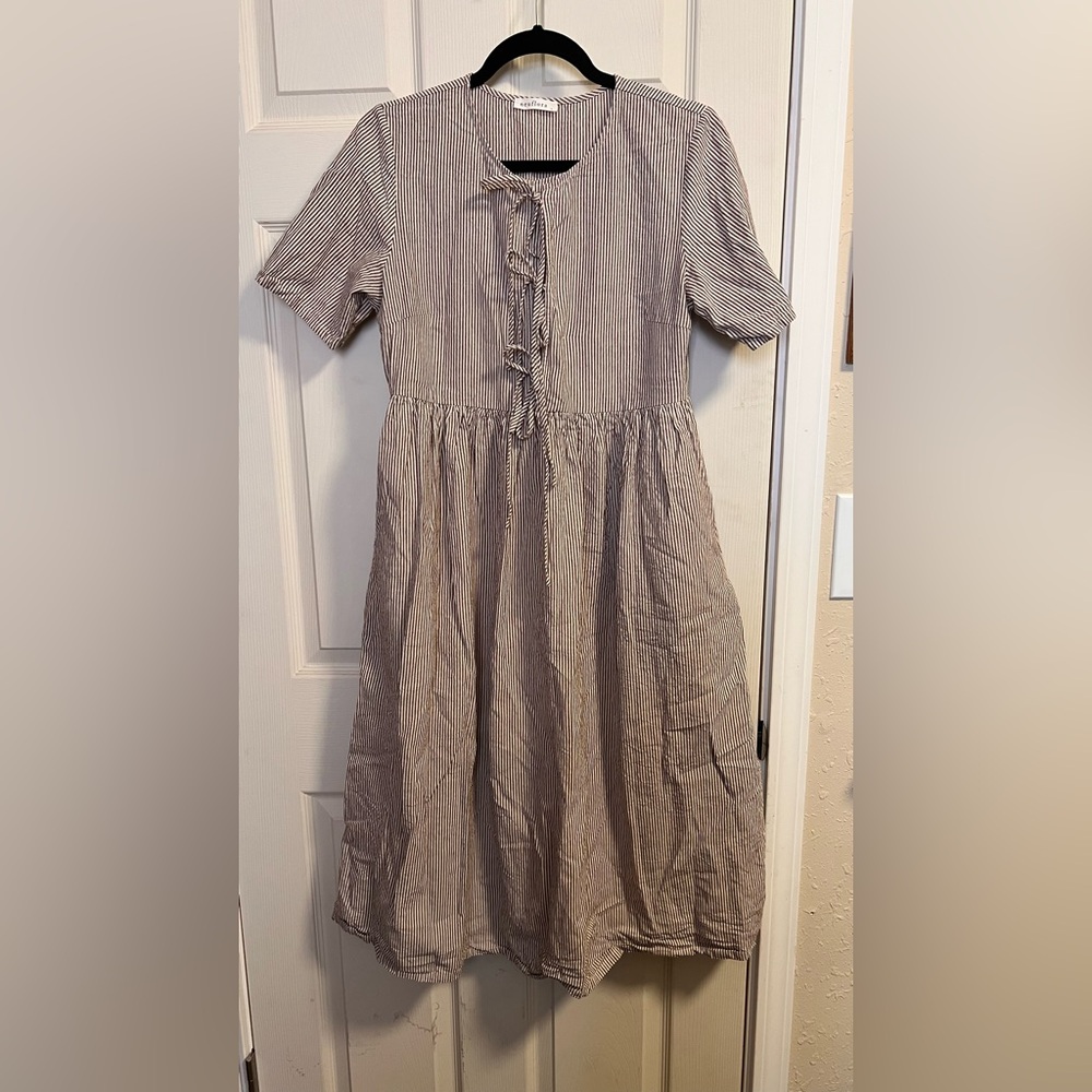 Neuflora cotton dress with front ties size S/M